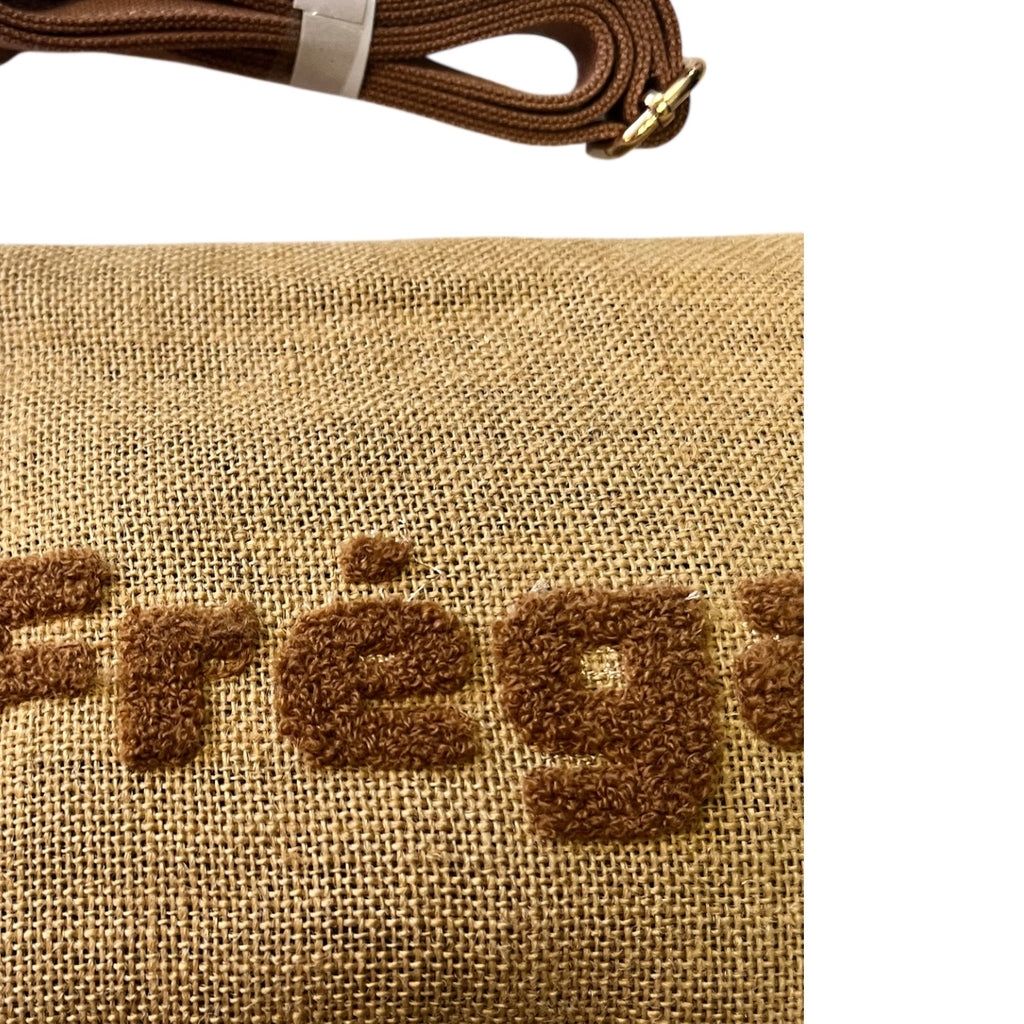 Jute Clutch met lange hengsel