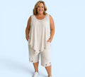 Asymmetrische top met ringen Plus-sizepast tot maat 58
