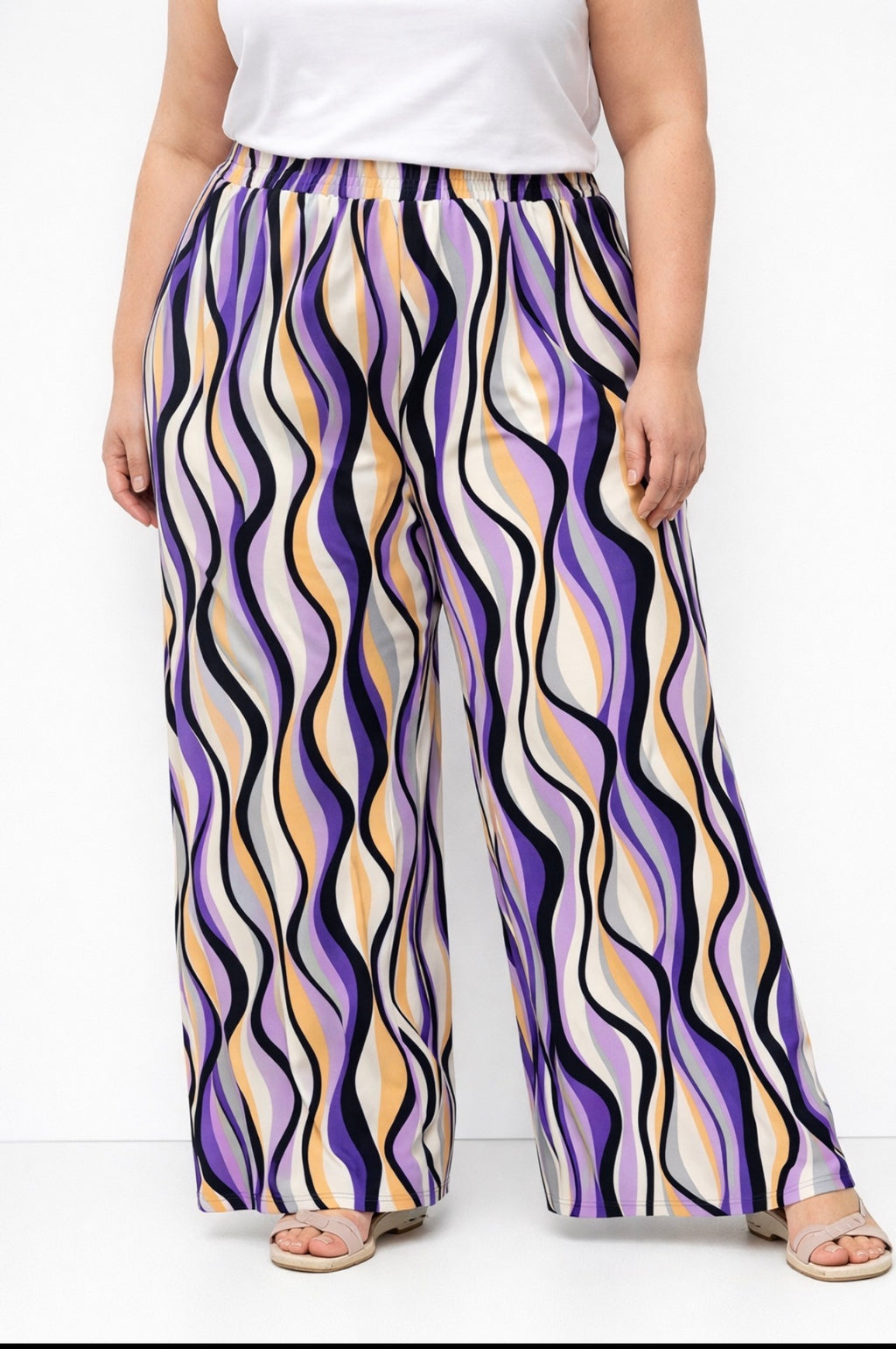 Broek wijde pijpen (recht) One size past voor mt 48/50/52