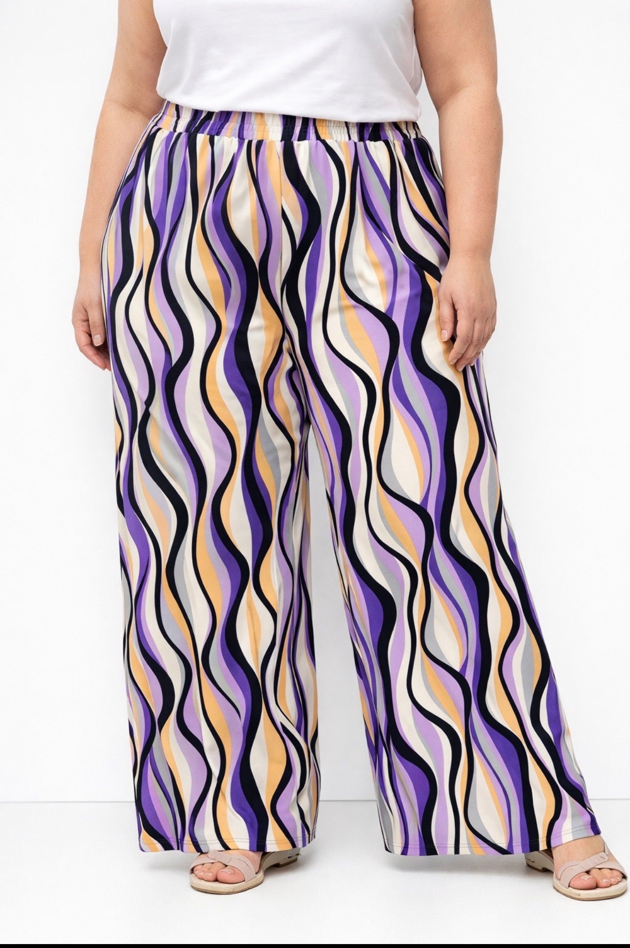 Broek wijde pijpen (recht) One size past voor mt 48/50/52