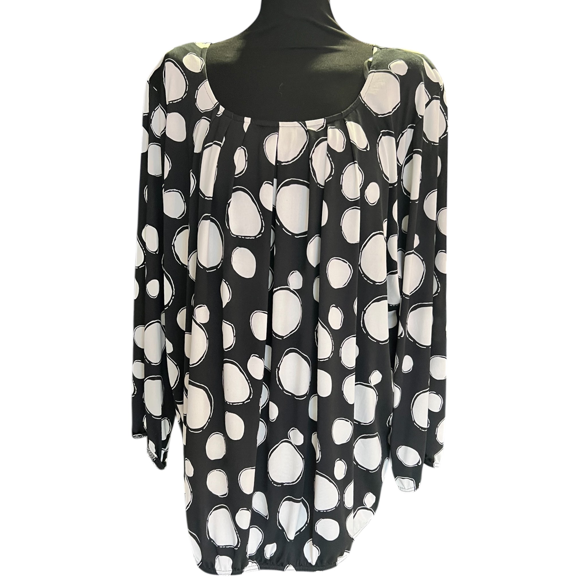 Magna blouson mt 52-54 zwart met witte bollen