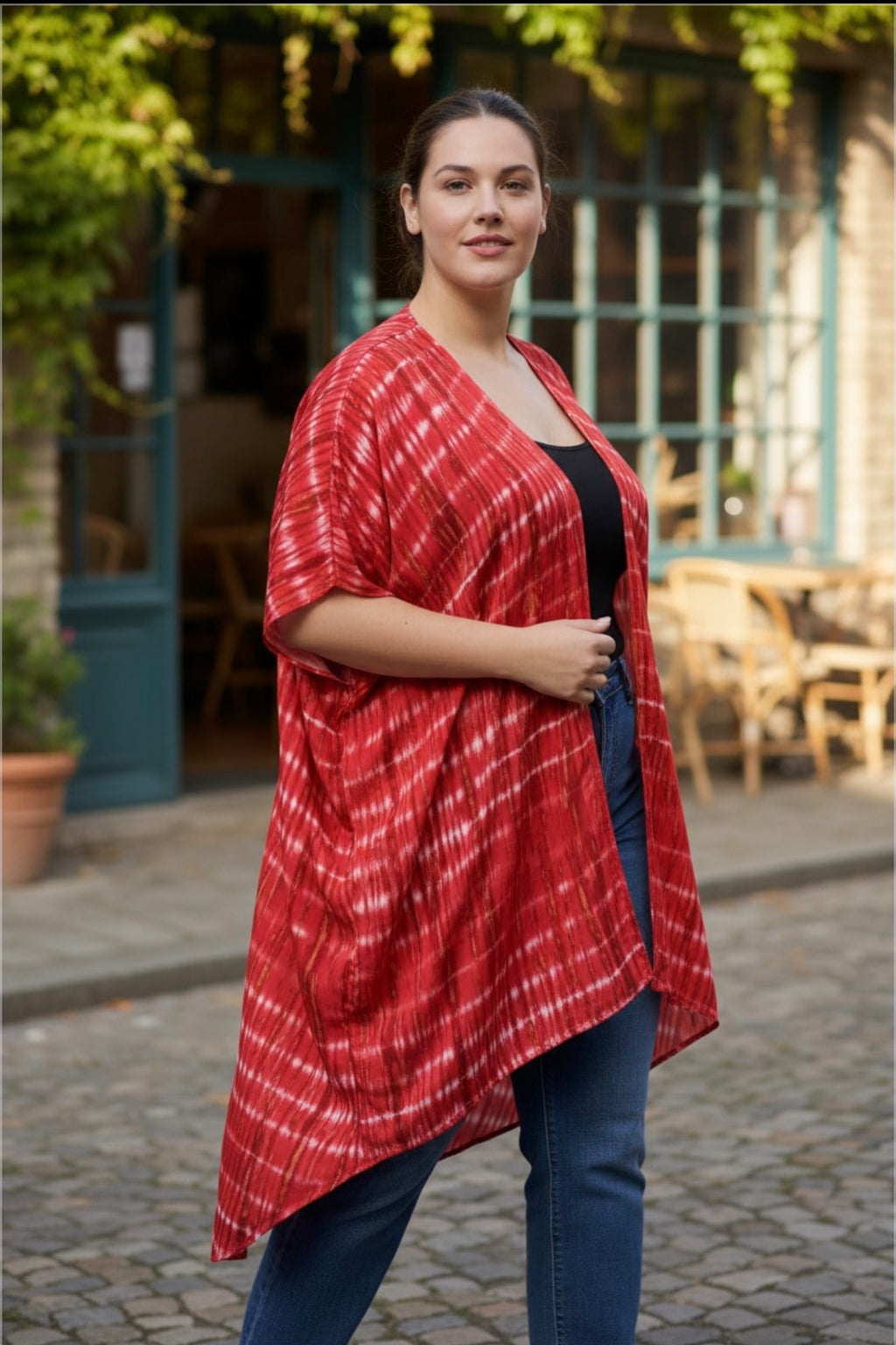 Luna serena  dun vest batik One size past voor maat 48 tot 56