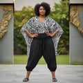Capri zomerse wat wijdere dunne broek Luna serena One size mt 42 tot 54