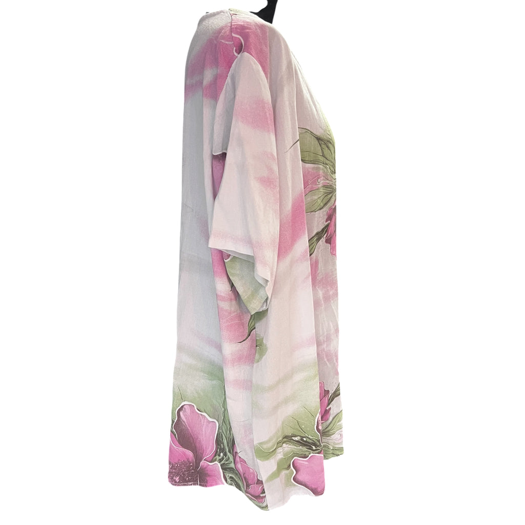 La Bass tuniek in linnenlook  beige roze Plus size
