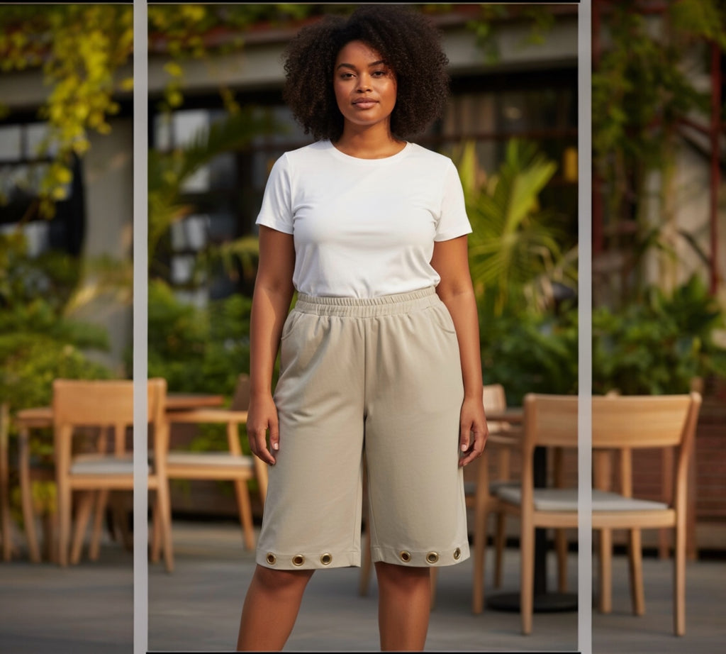 Bermuda tricot short past voor maat 50-52-54