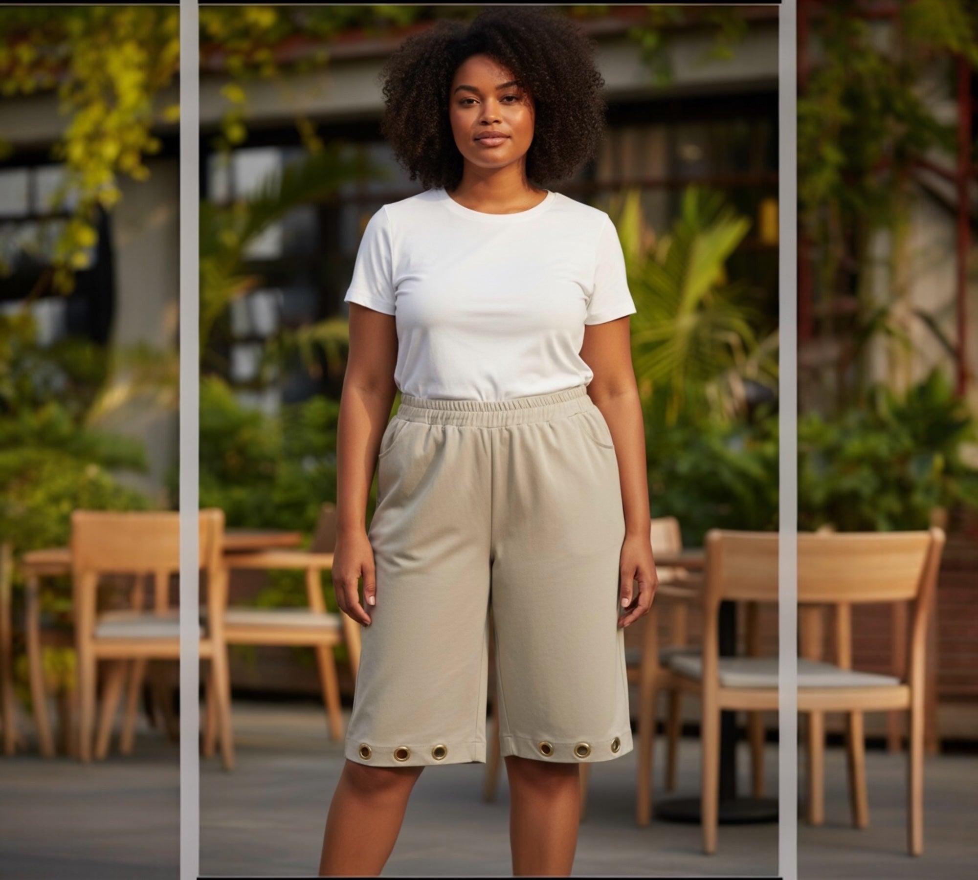 Bermuda tricot short past voor maat 50-52-54