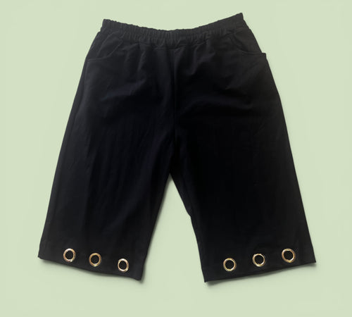 Bermuda tricot short past voor mt 50-52-54 zwart