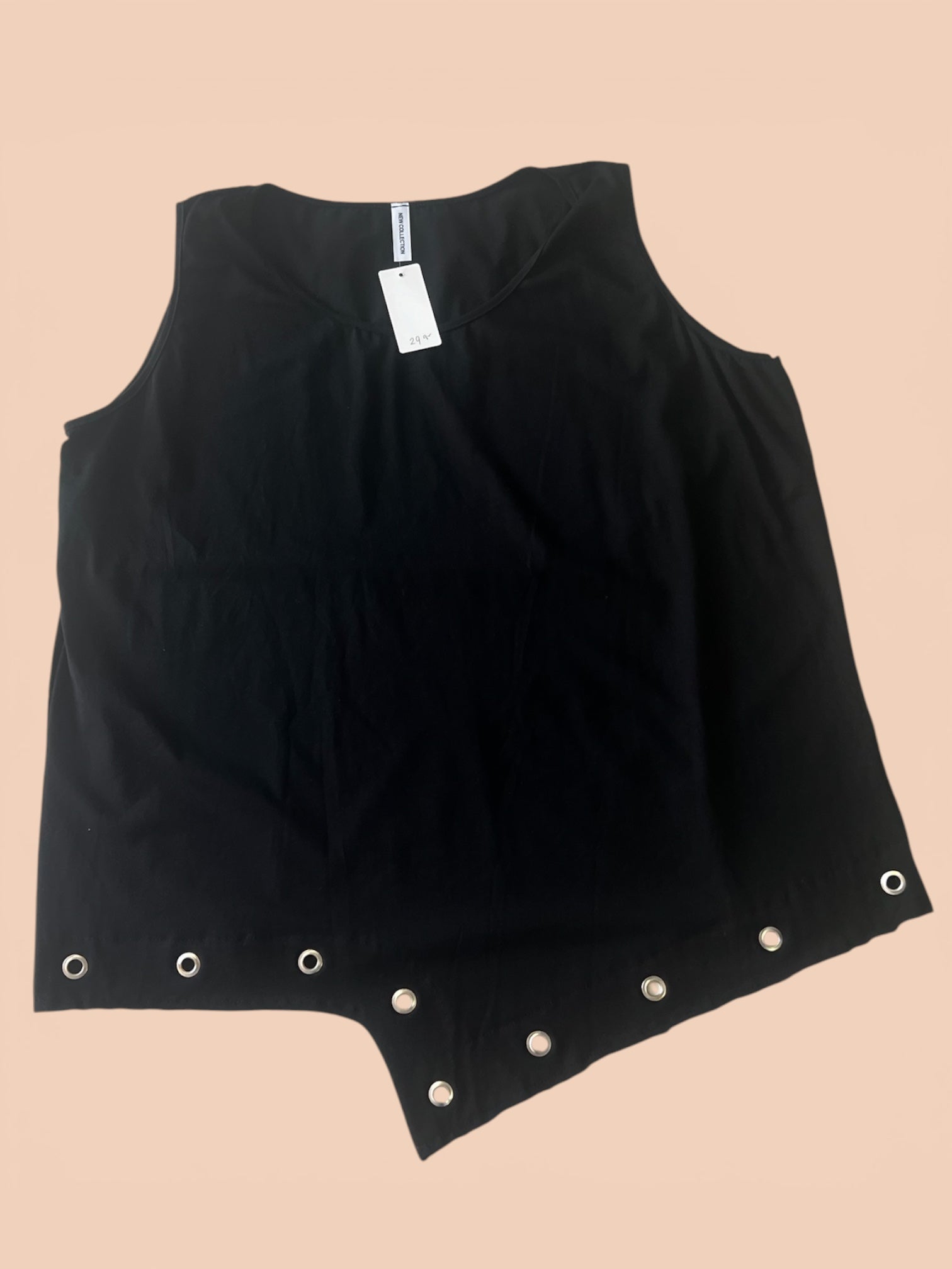 Asymmetrische Top met ringen Plus size past tot  mt 58