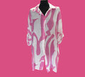 Lange blouse linnen lookOne size past voor maat 52-54-56 kleine 58
