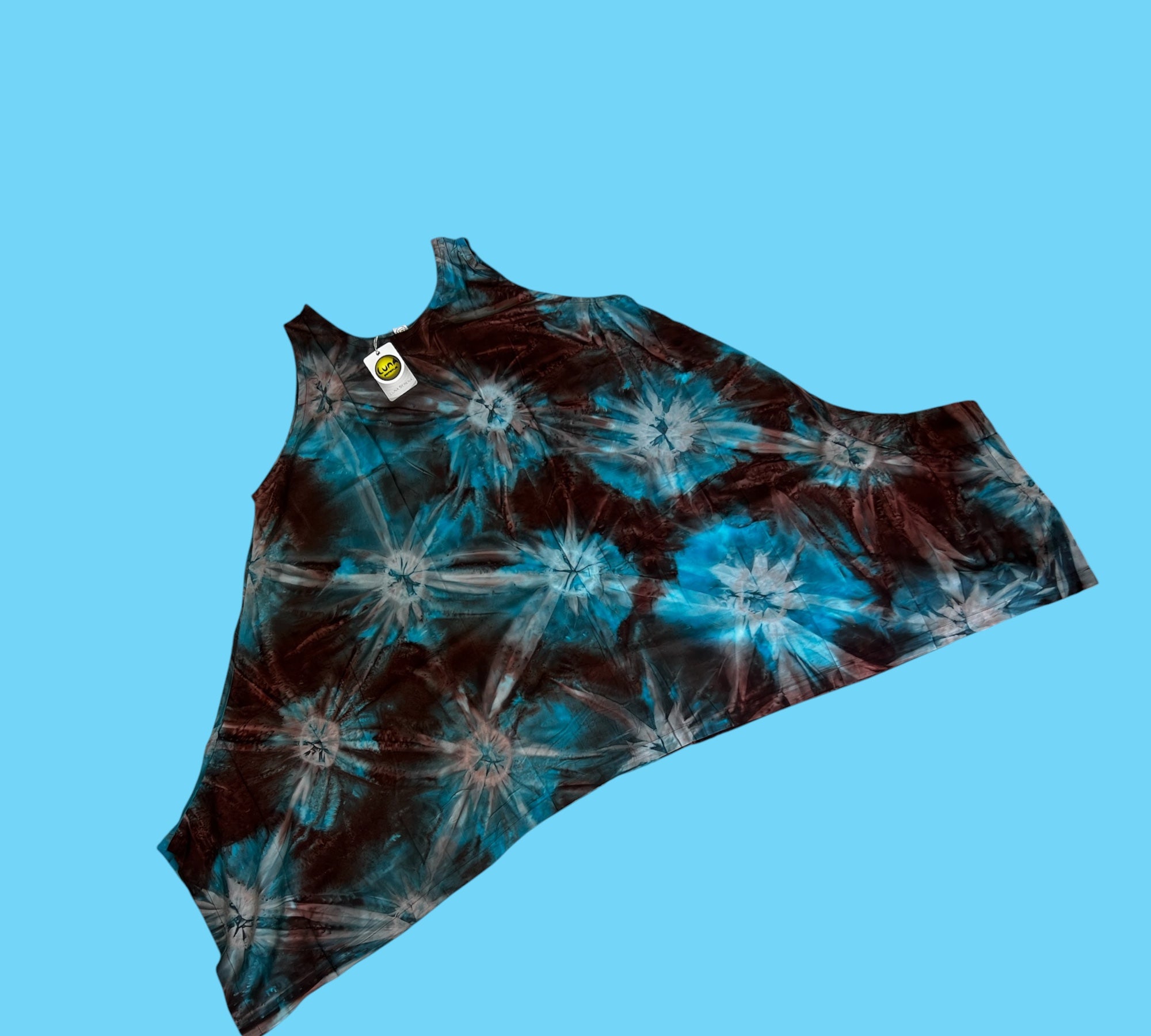 Luna serena lange Asymmetrische batik Alijn  top, past tot maat 58