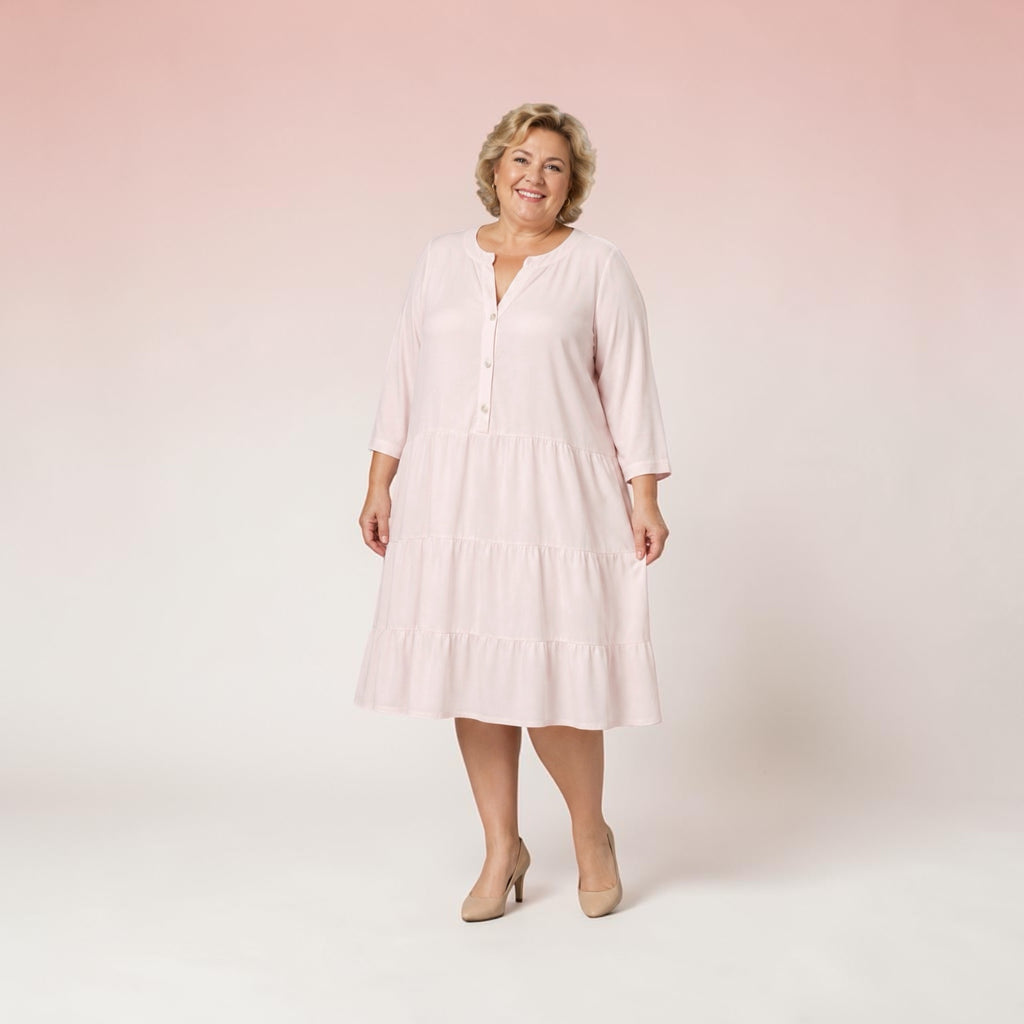 Moonshine zacht roze Alijn  tuniek/jurkje maat 54-46-58