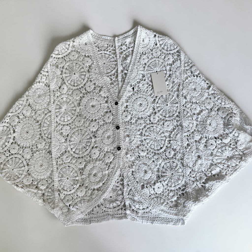 Kanten vest wit plus size Past voor ale maten tot maat 58