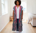 Kimono met foezel One size past voor maat 48 tot 52 Viscose met zijde