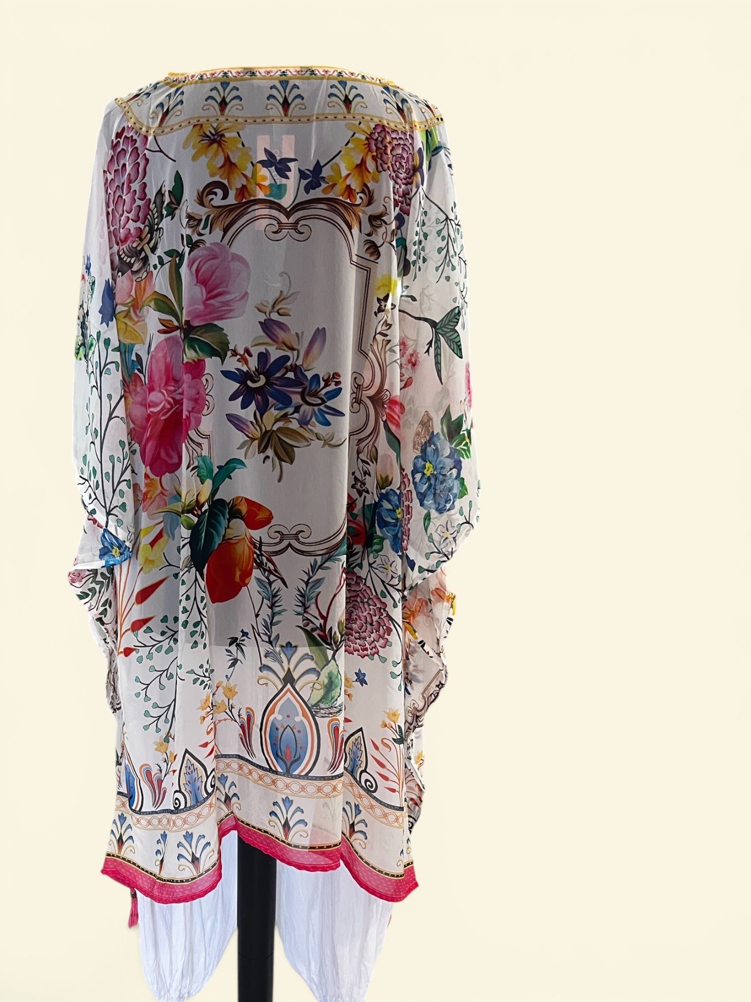 Voile tuniek viscose One size past tot maat 58