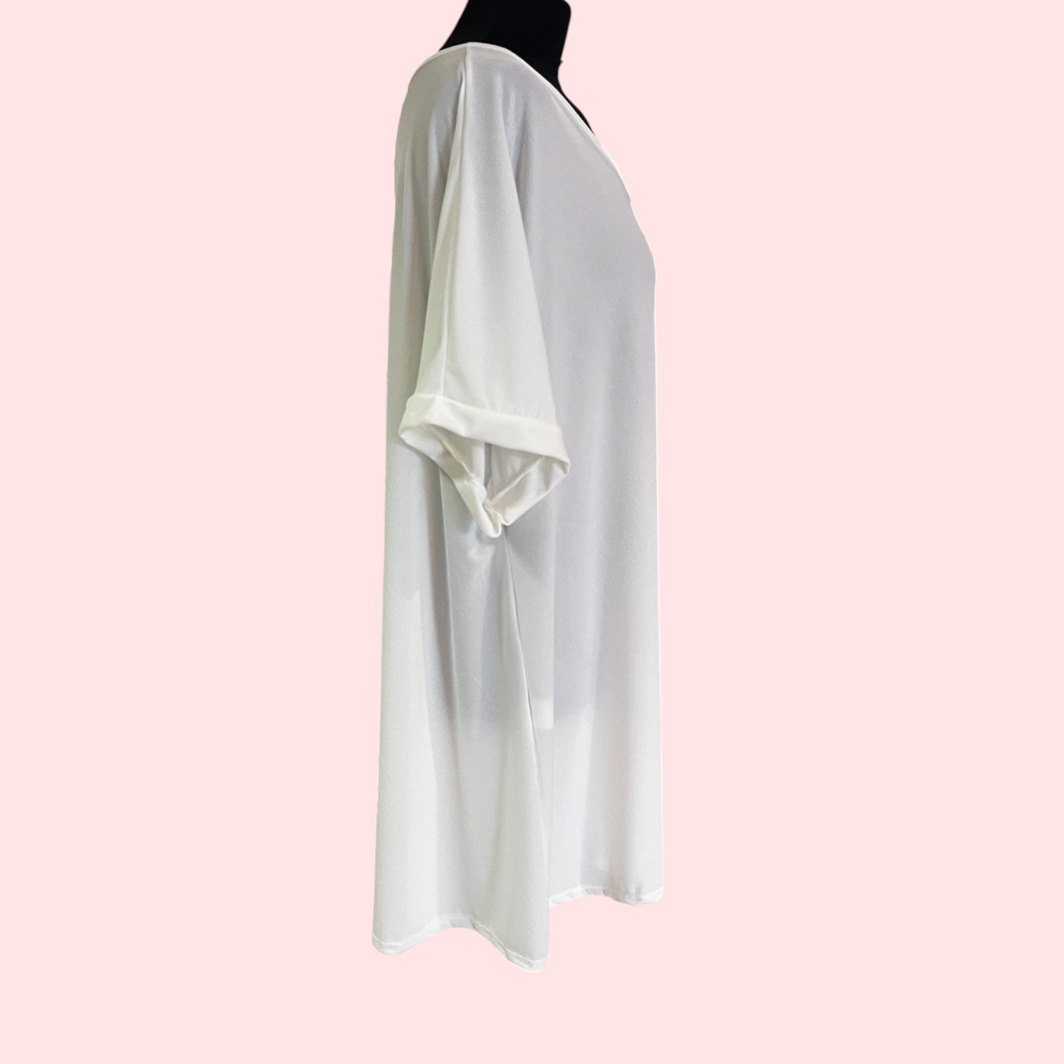 Shirt stretch iets Alijn gebroken wit One size makkelijk tot maat 56/58