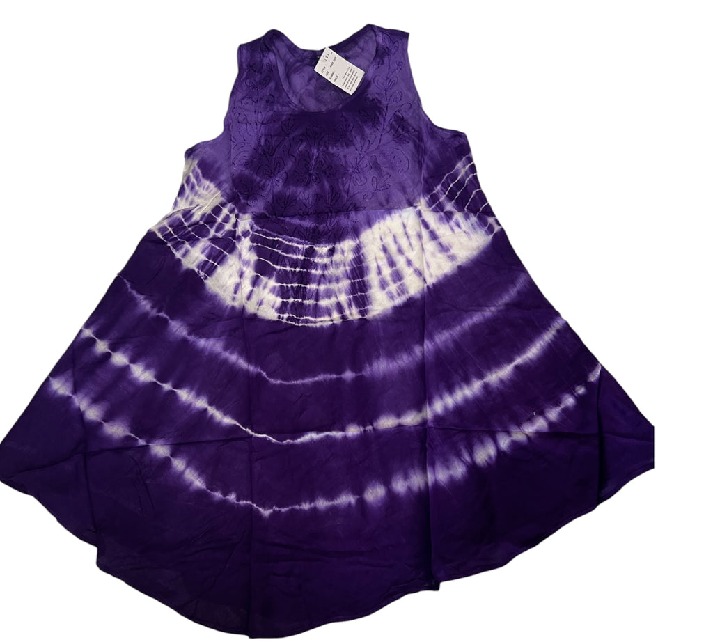 Tie Dye jurkje Mouwloos One size past voor 48- 50-52