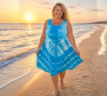Tie Dye jurkje Mouwloos One size past voor 48- 50-52