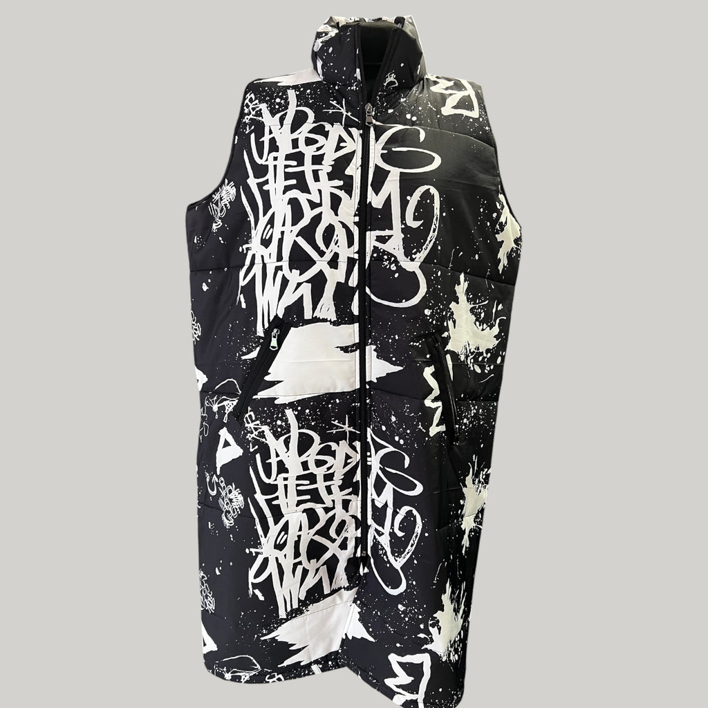 Lange dunne body warmer past voor mt 48- 50-52