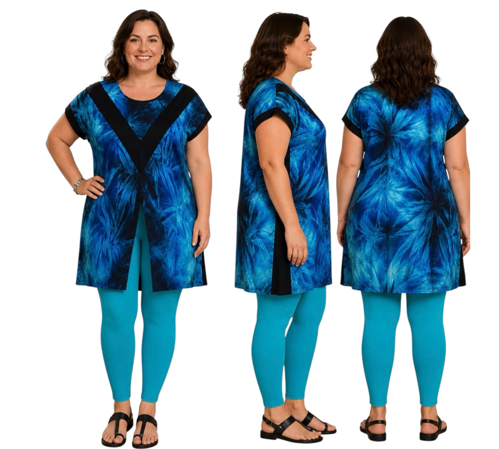 Apart tuniek Luna serena in batik past voor maat  52-54-56 kleine 58