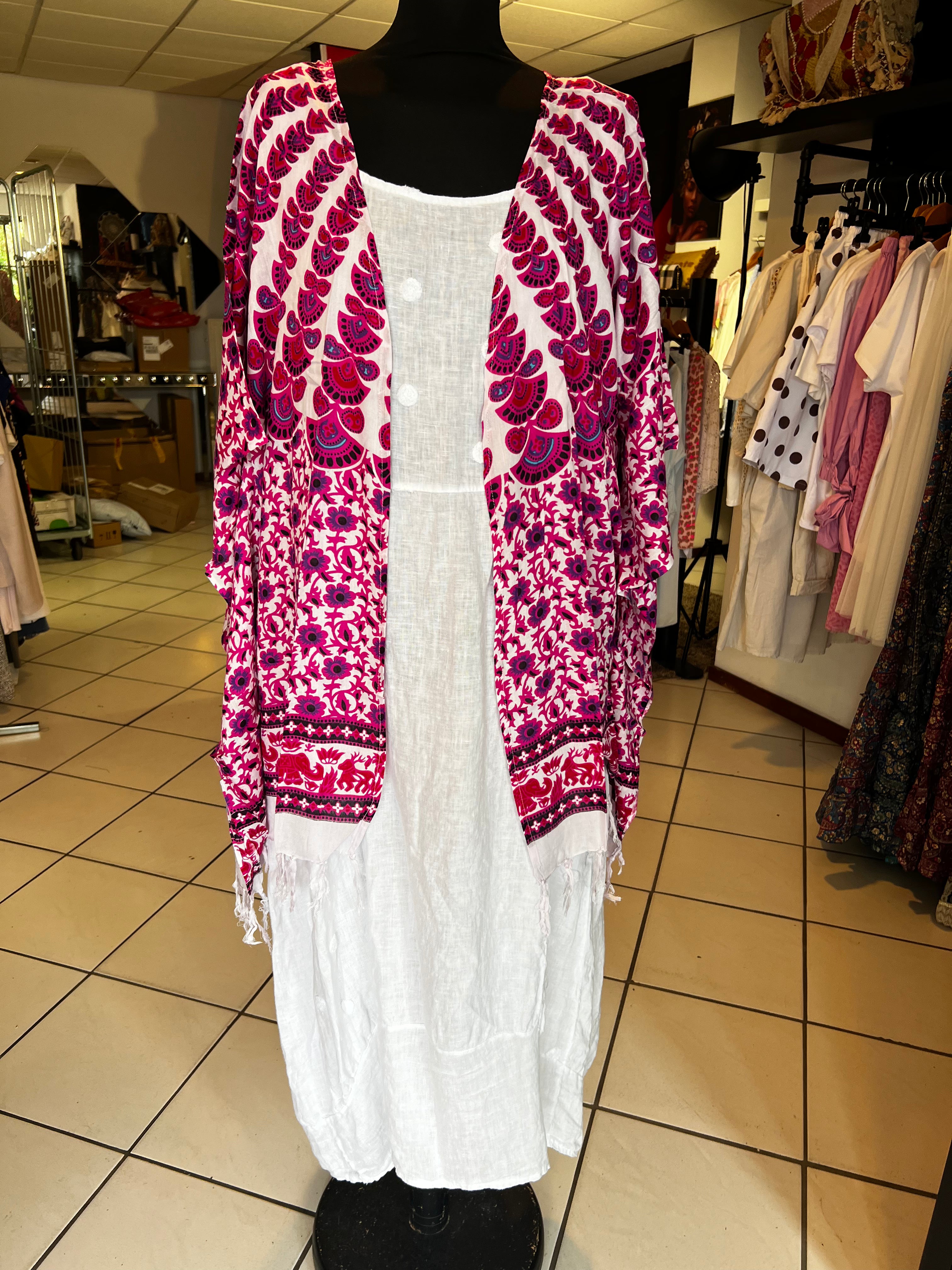 Luna Serena open poncho One size past tot maat 52/54