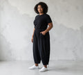 Moonshine ballon broek zwart linnen Plus Size
