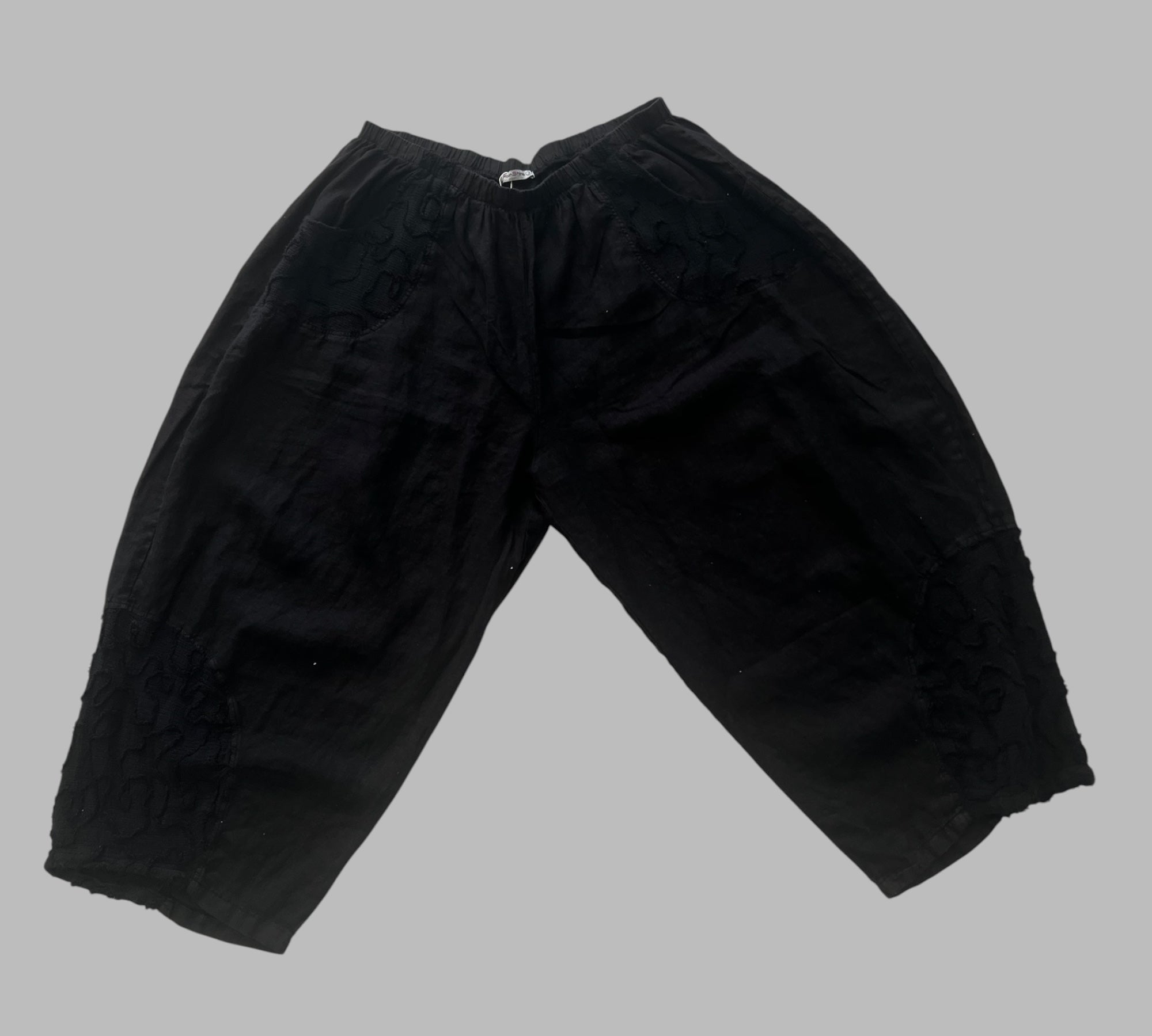 Moonshine ballon broek zwart linnen Plus Size