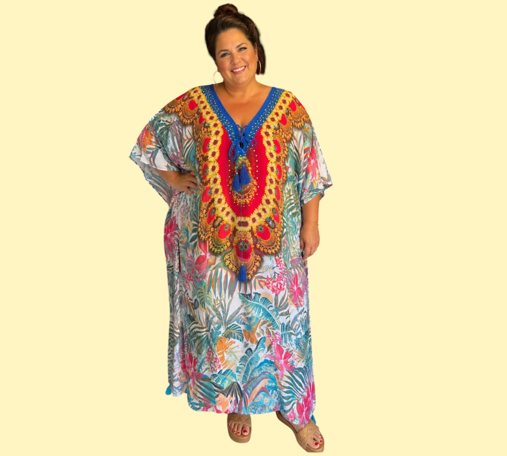 Dunne kaftan maxi past voor alle maten