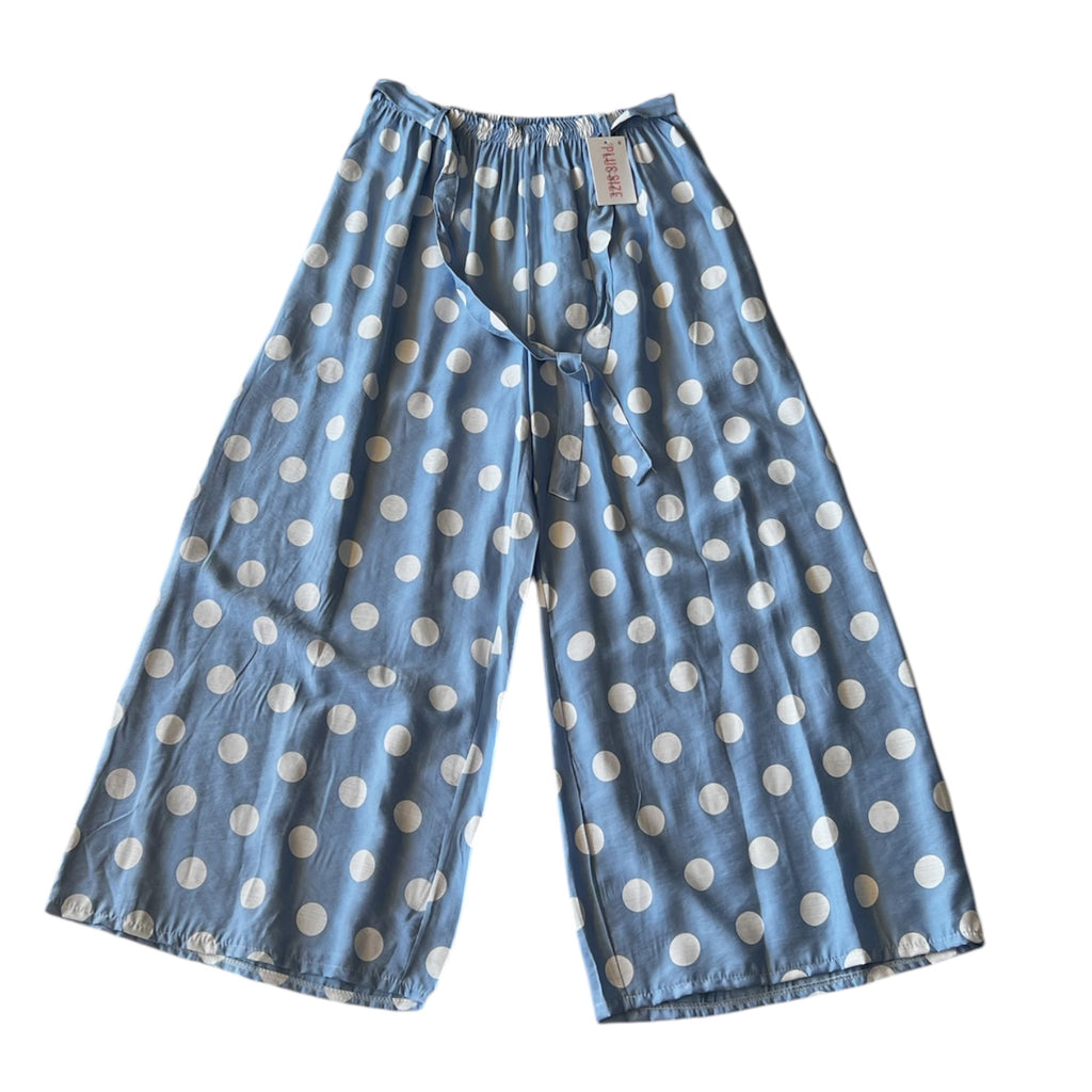 Wijde broek polkadot  One size past voor maat 48 tot 52/54