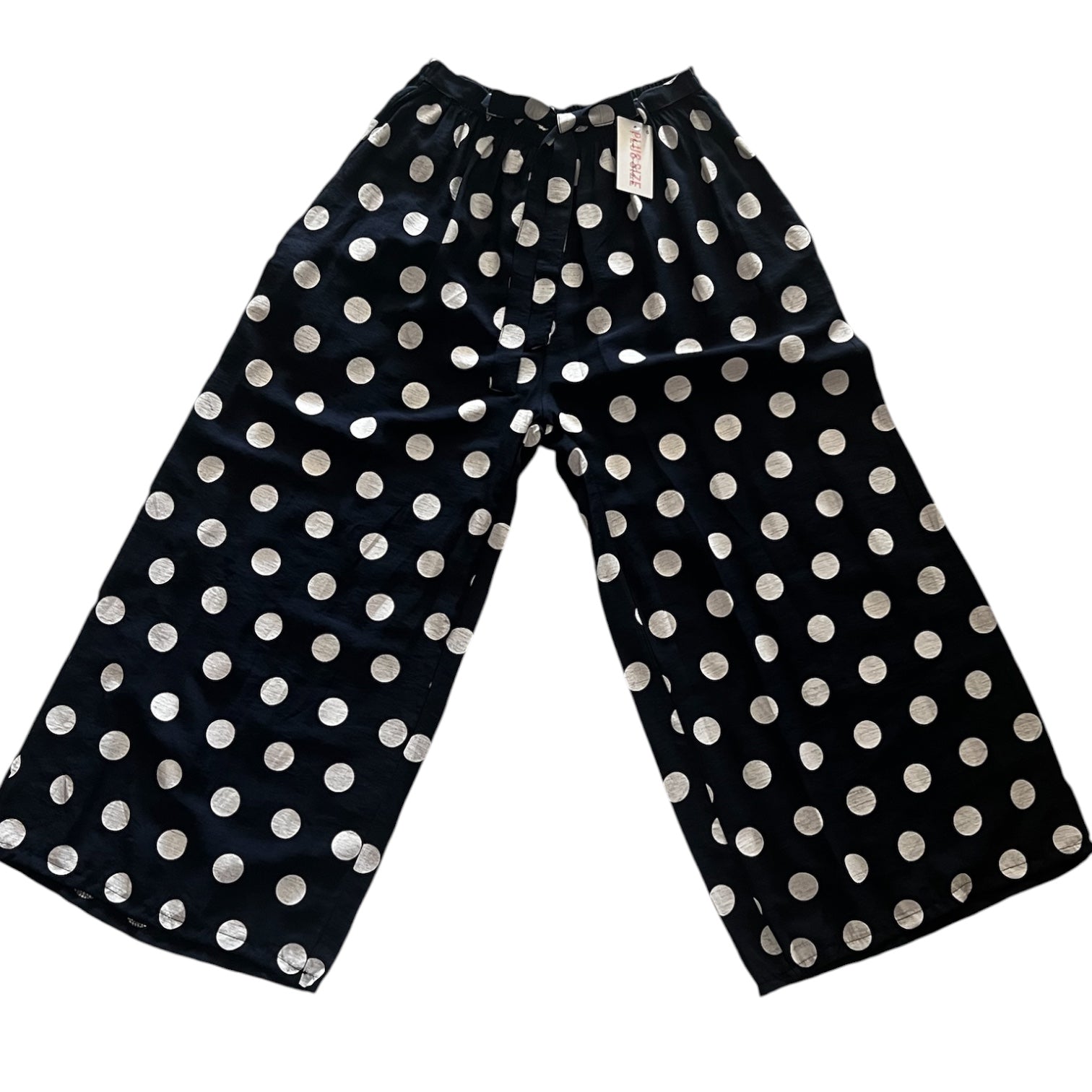 Wijde polka dot broek One size past voor maat 48 tot 52/54