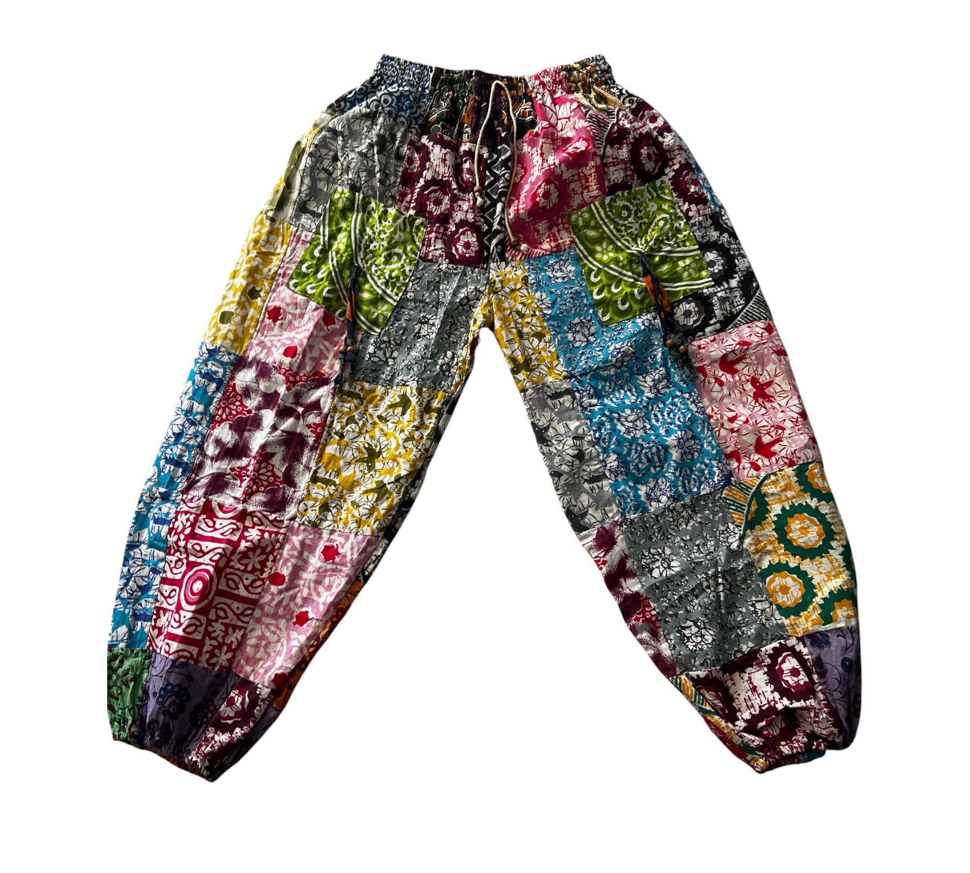 Patch work broek past voor maat 40-42-44-46
