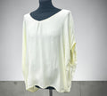 Blouse/top One size in licht geel en wit
