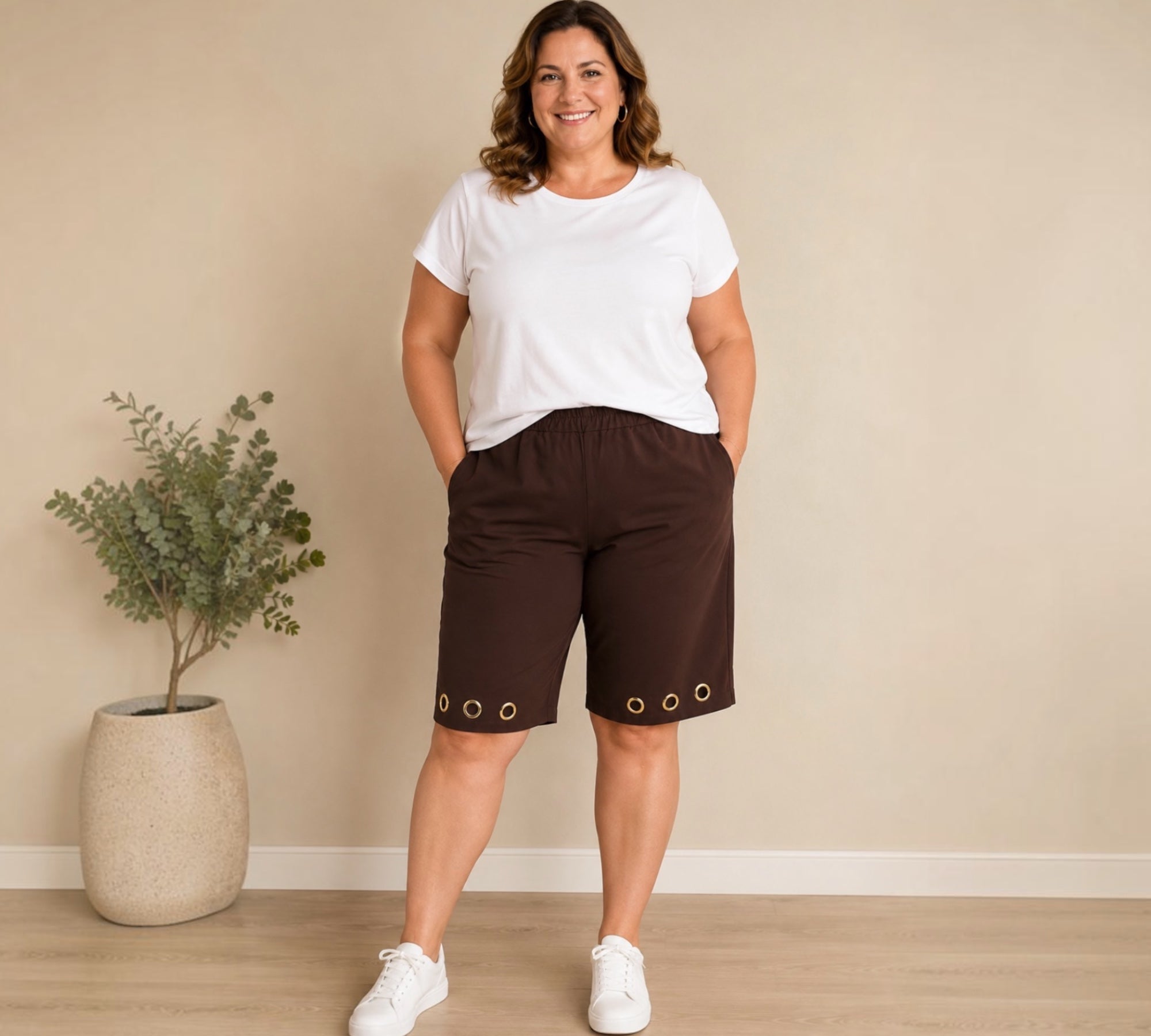 Tricot bermuda past voor maat 48-50-52 kleine 54