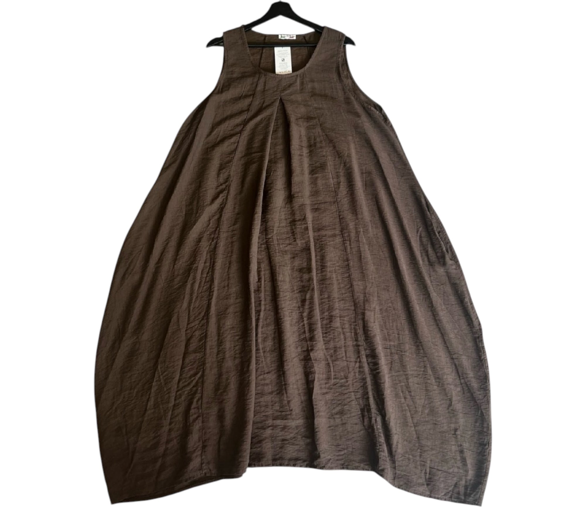 Brique kleur  mouwloze jurk past voor maat 48-50-52