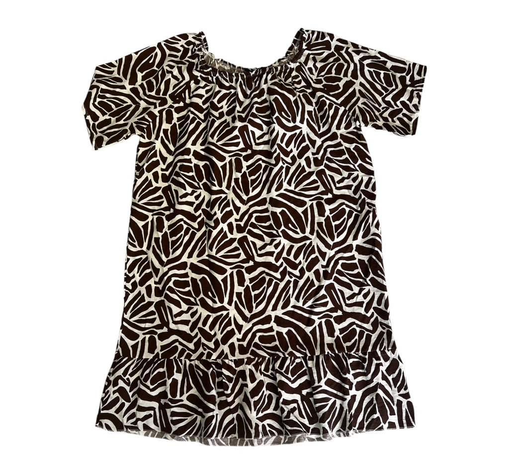 linnenlook jurkje met elastieke hals lijn past voor maat 48-50-52