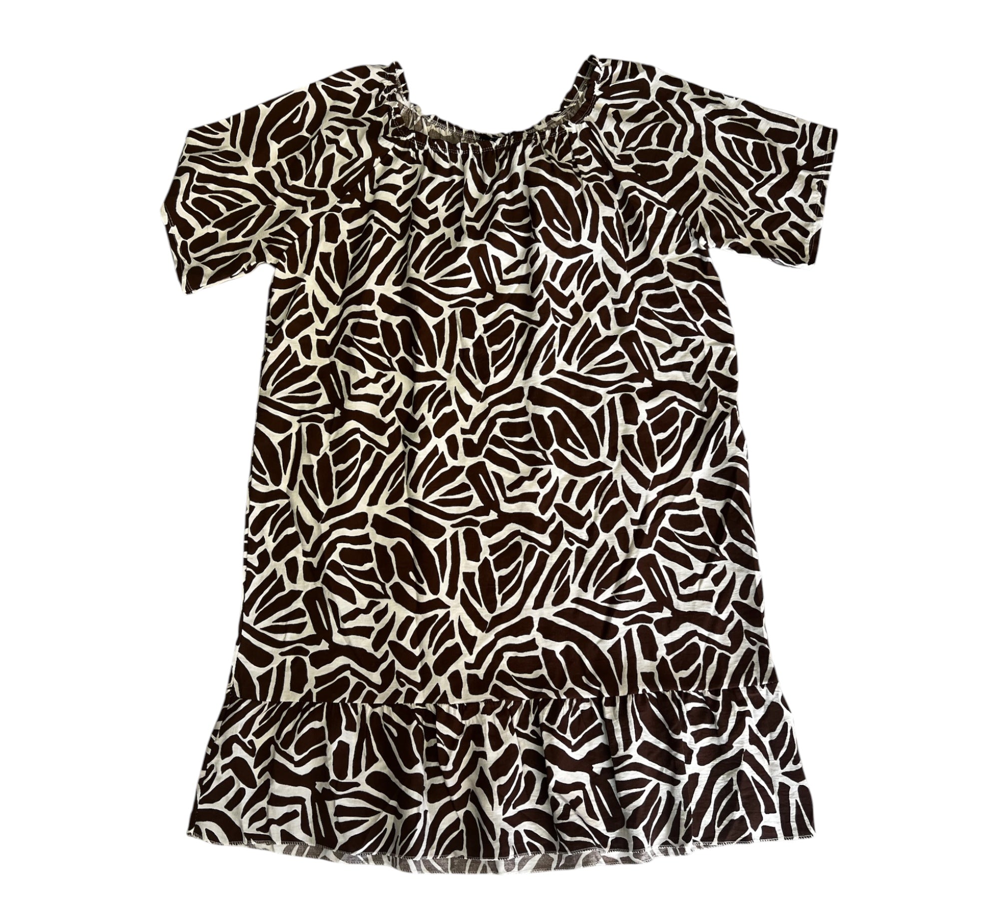 linnenlook jurkje met elastieke hals lijn past voor maat 48-50-52