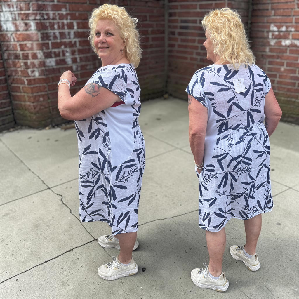 100% linnen jurkje 3x XL past voor maat 50-52-54