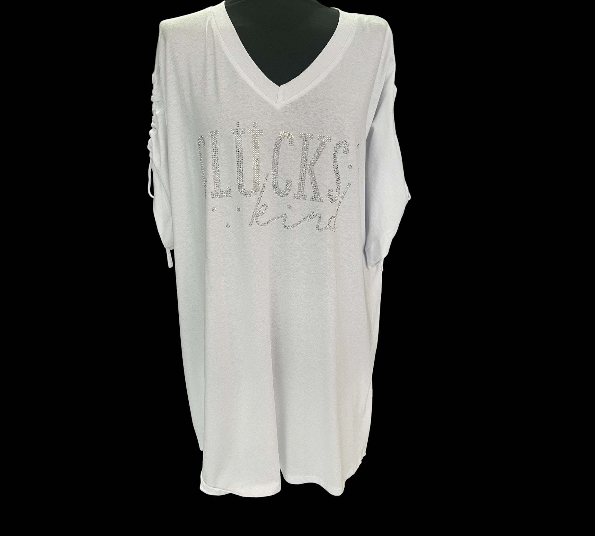 Wit shirt met zilver past voor 52-54-56
