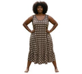 Polkadot  mouwloos iets Alijn jurkje Plus Size past voor maat 52-54-56 kleine 58