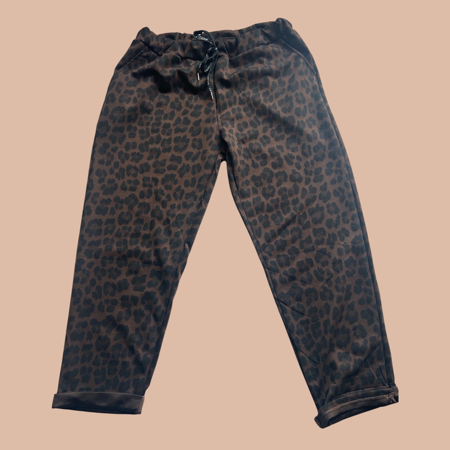 Donkere panterprint jogger One size past tot maat 52