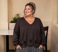 Moonshine trui met gaten onderkant One size past voor meerder maten