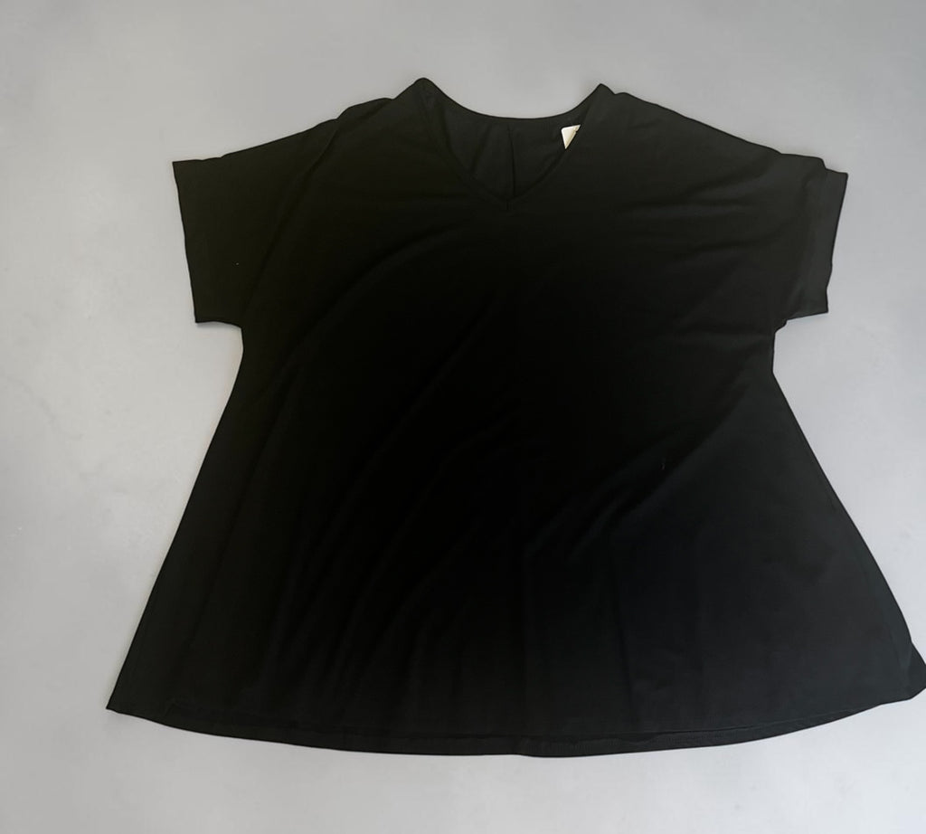 Alijn shirt zwart korte mouw One size past tot maat