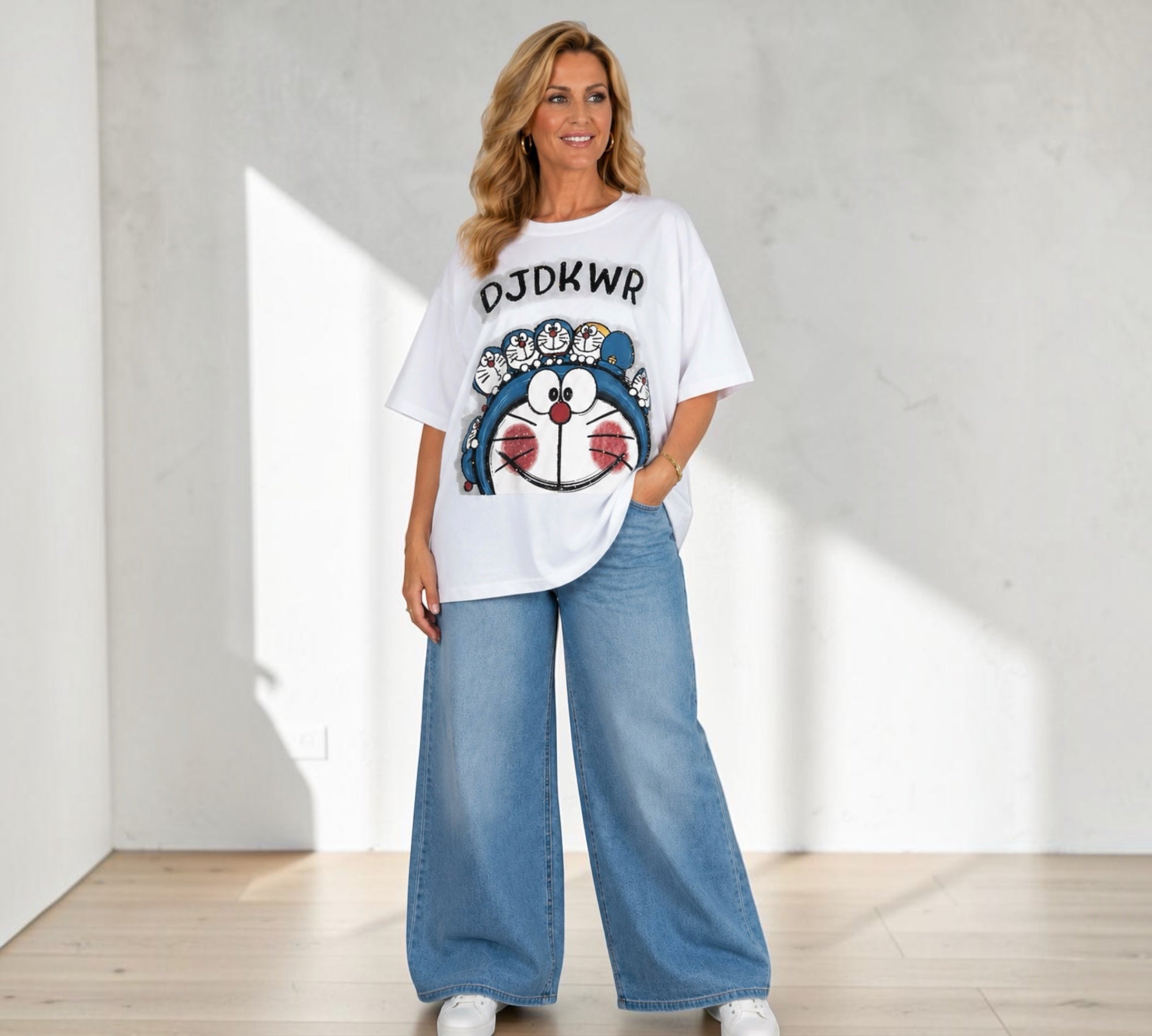 Loose fit shirt One size past voor meerdere maten Yipin Fashion