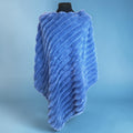 Poncho Fake fur blauw One size