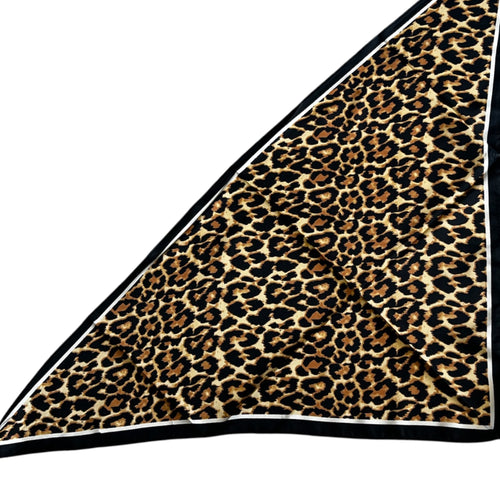 3 hoek sjaaltje zijde/viscose panter print