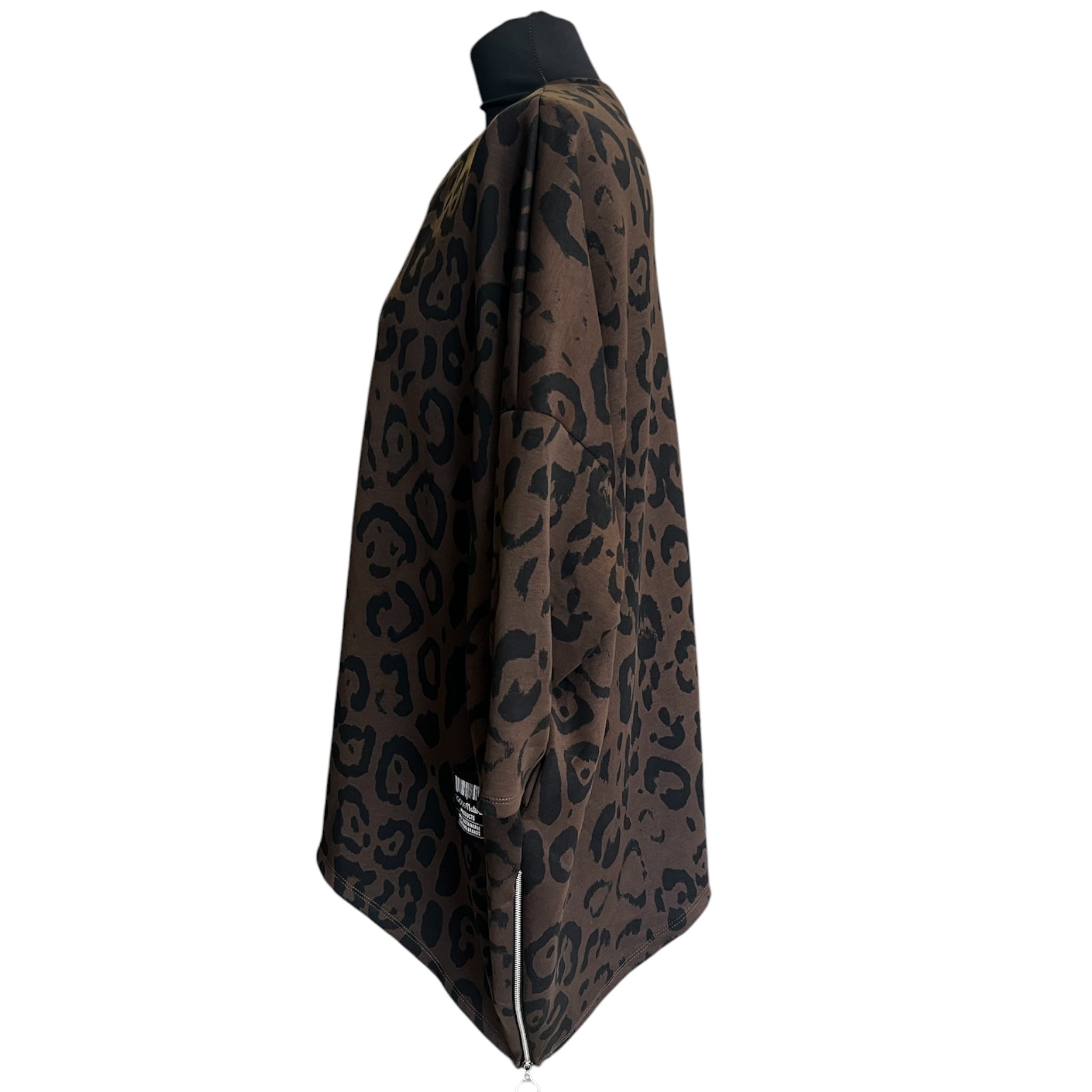 Apart tuniek met ritsjes zijkant One size past voor maat 50-52-54-56