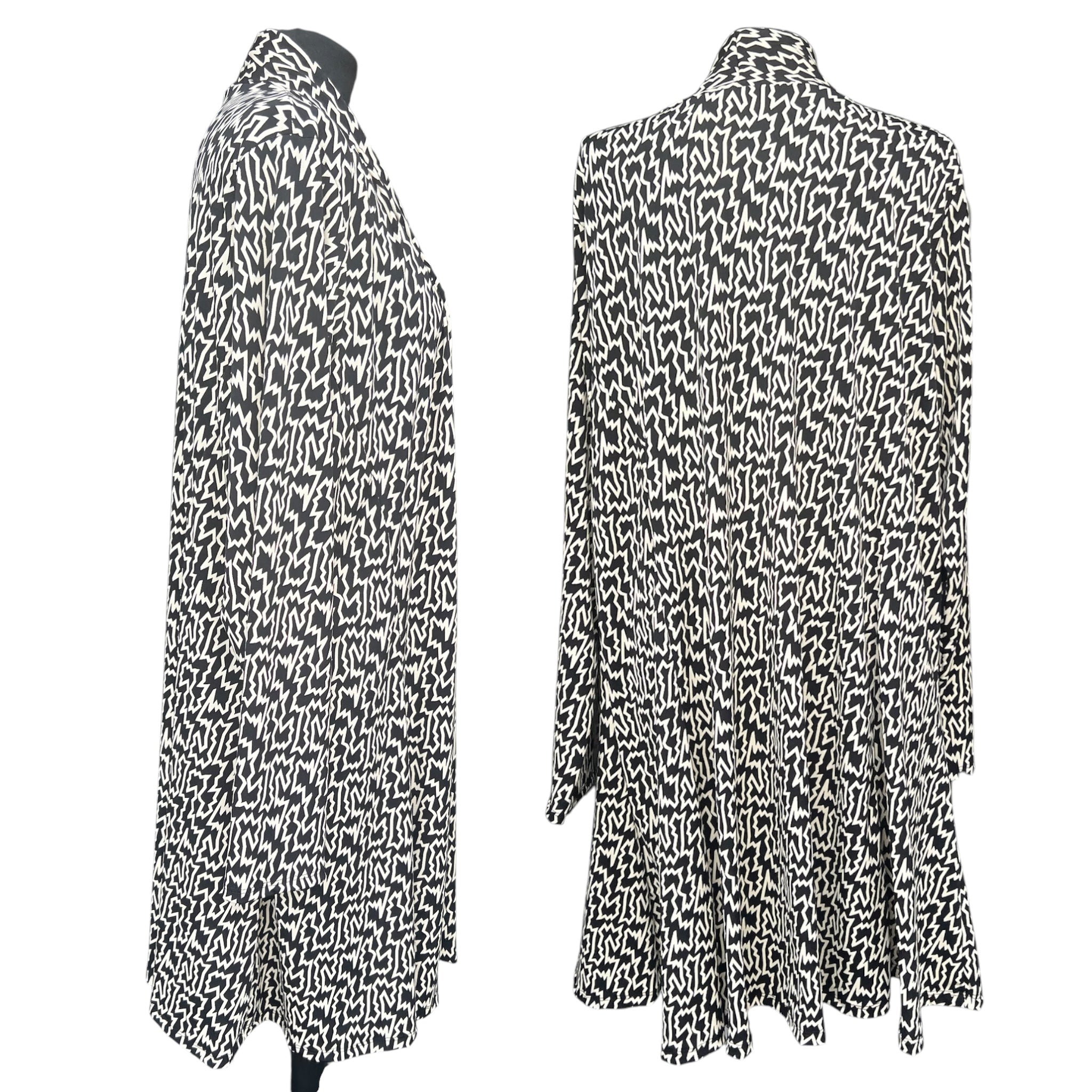 Vest zwart beige met stretch past voor maat 48-50-52