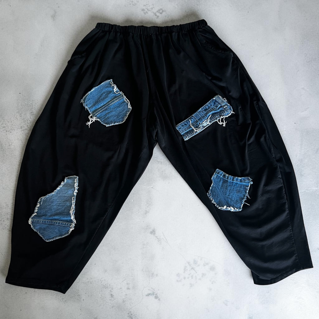 Moonshine ballon broek met jeans stukken met stretch mt 3= 54-56-58