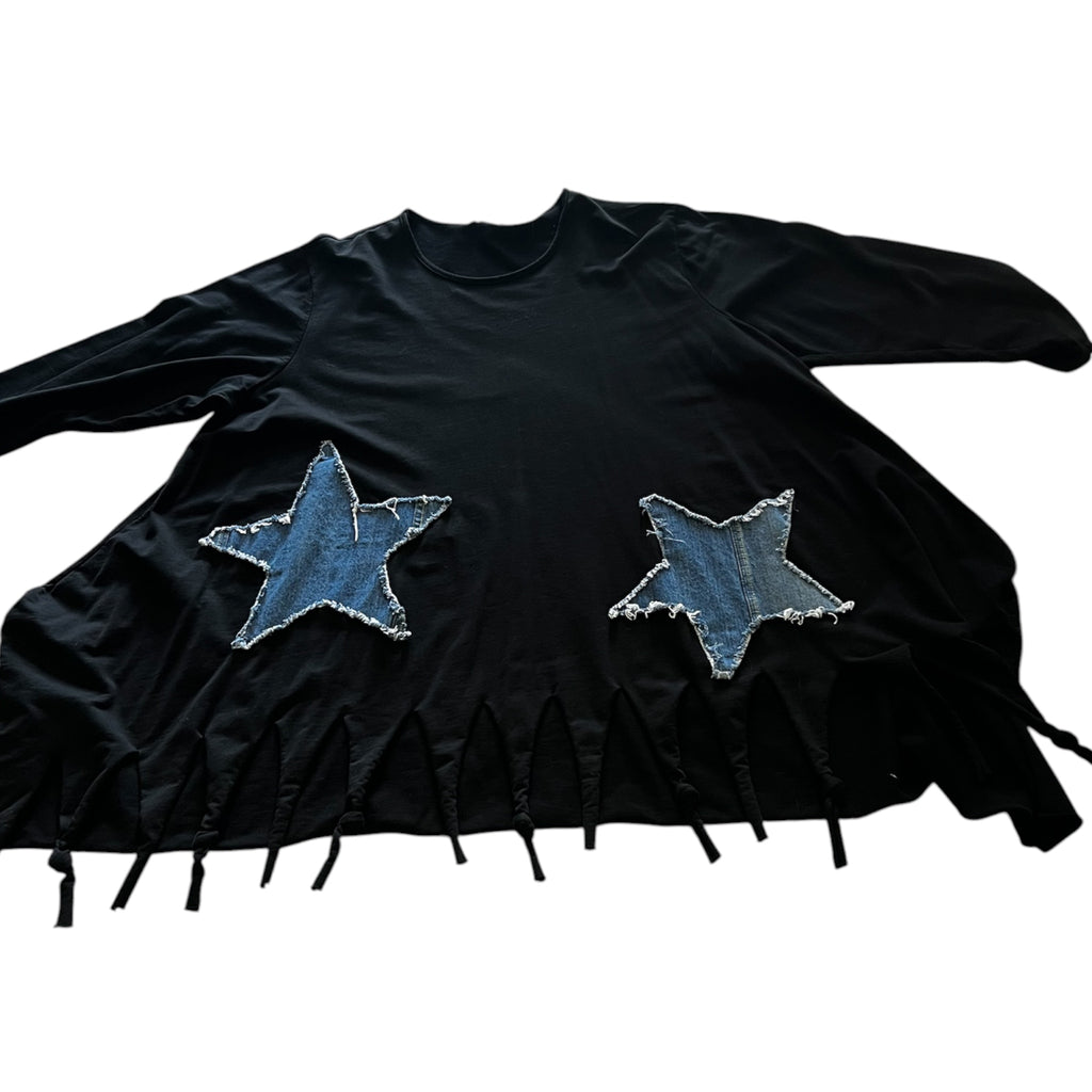 Alijn tuniek met sterren jeans stof Moonshine maat  54-56-58
