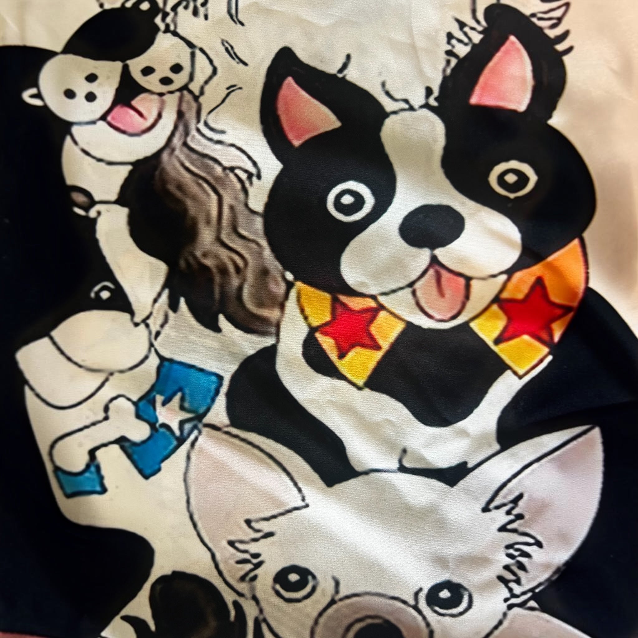 Ruime broek met hondje past voor maat 56-58-60