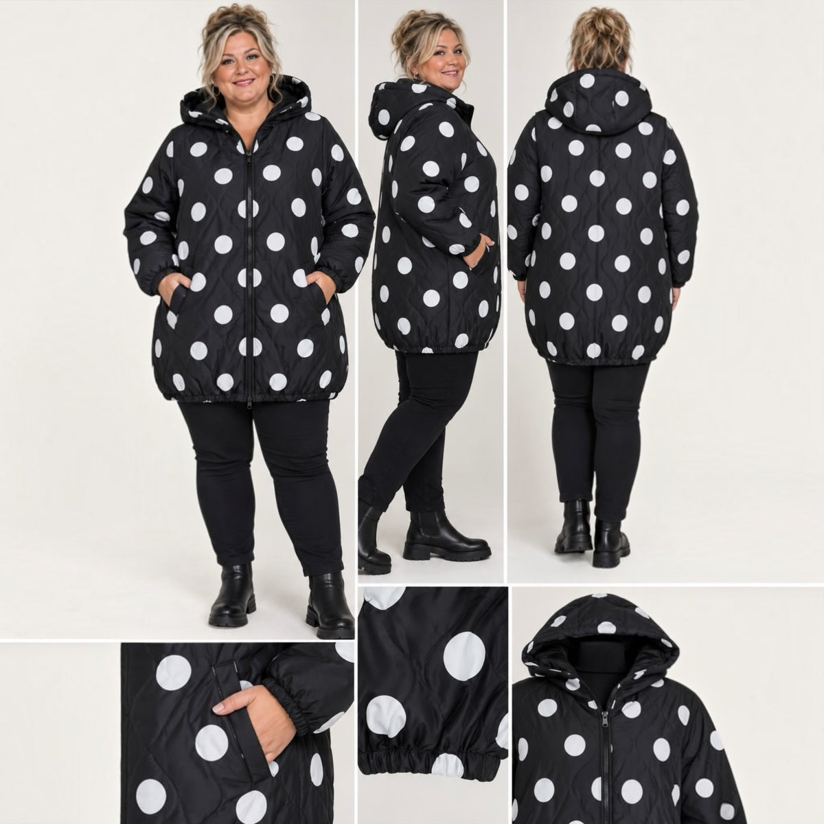 Polkadot jack Plus size past voor meer maten